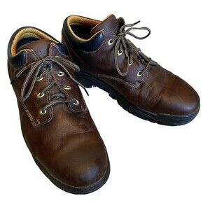 Timberland Pro Mens Titan 47015 Brown Alloy Toe Work Oxford Shoes Sz 13 M